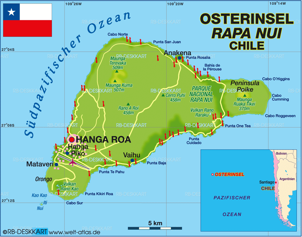 Mapa da Ilha de Páscoa